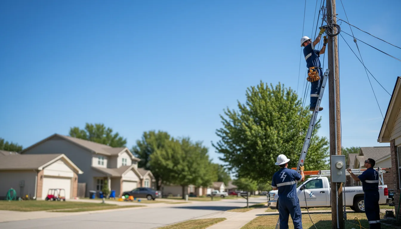Residential electrician providing installation services in Moore, OK